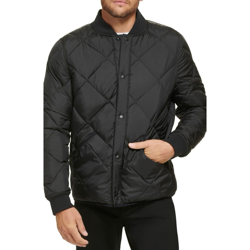 Calvin‎ Klein Lightweight Reversible Quilted Jacket Black/Camo Men's Size Small